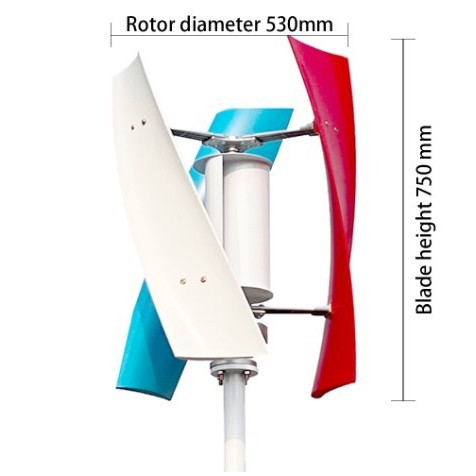 Vertical Axis Wind Turbine VAWT Turbin Angin 500-5000 Watt 12-48 Volt