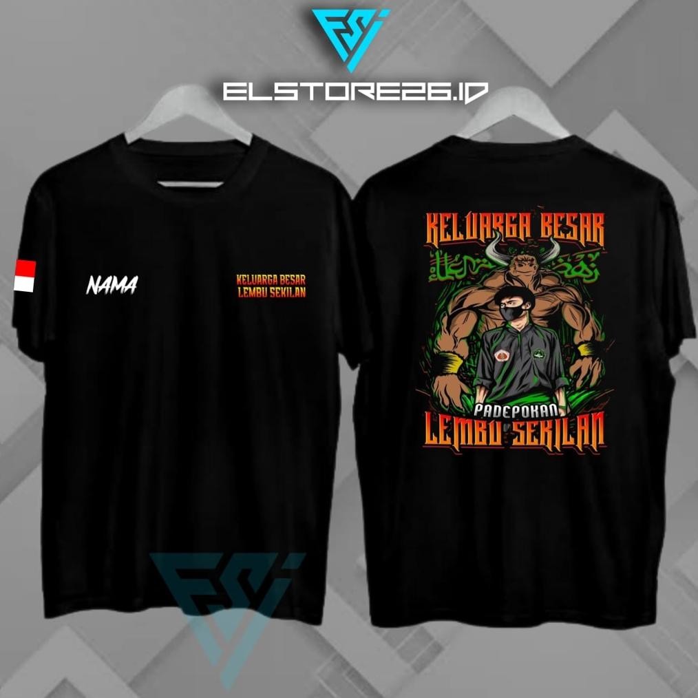 Promo T-Shirt Distro Kaos Keluarga Besar Padepokan Lembu Sekilan Logo Baju Pencak Silat Custo Bebas 