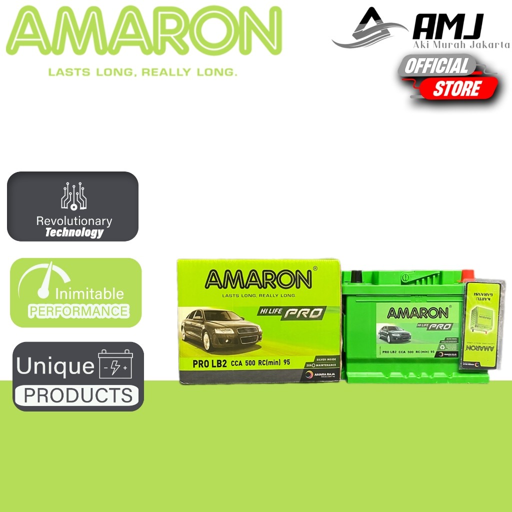 Amaron Hi Life Pro Aki Mobil Peugeot 406 DIN 66 / 555-59 - 66Ah Aki Kering