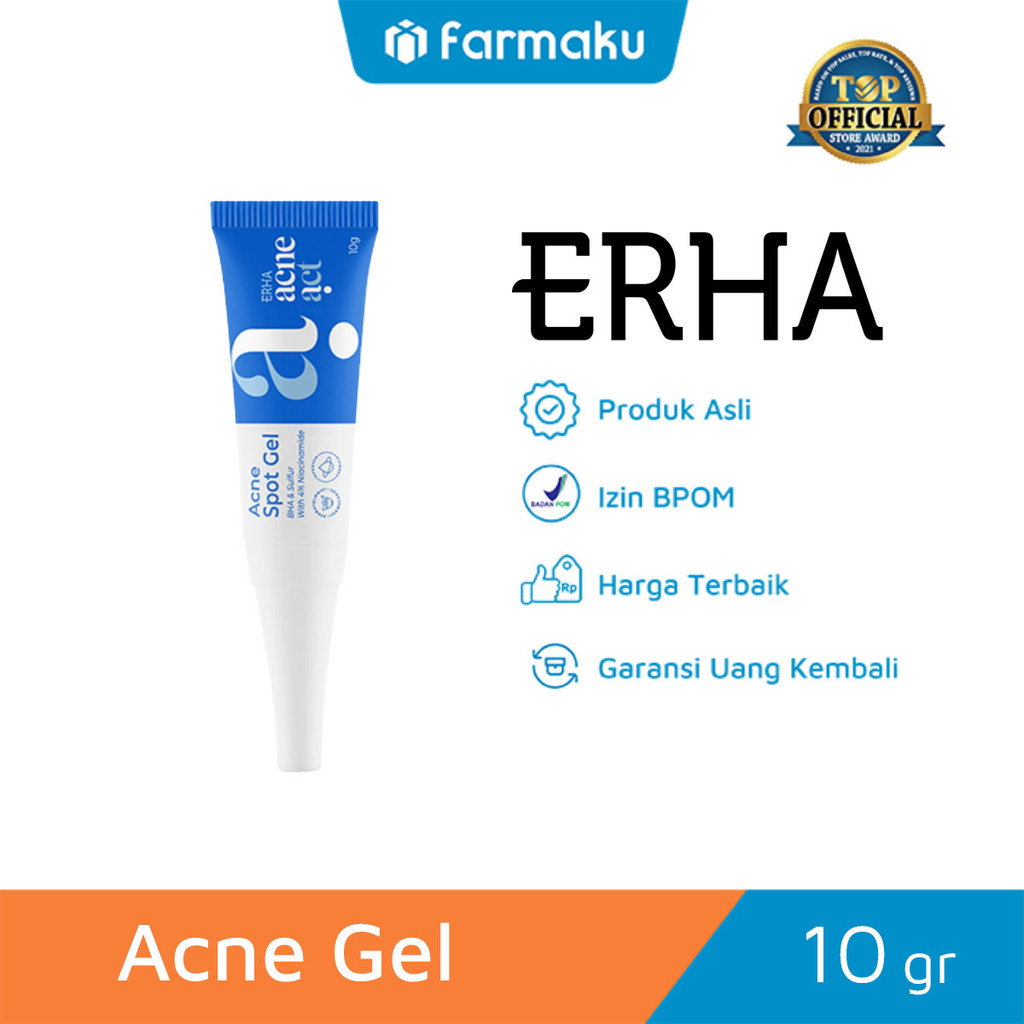 Erha Acneact Acne Spot Gel BHA & Sulfur Obat Totol Jerawat 10 g