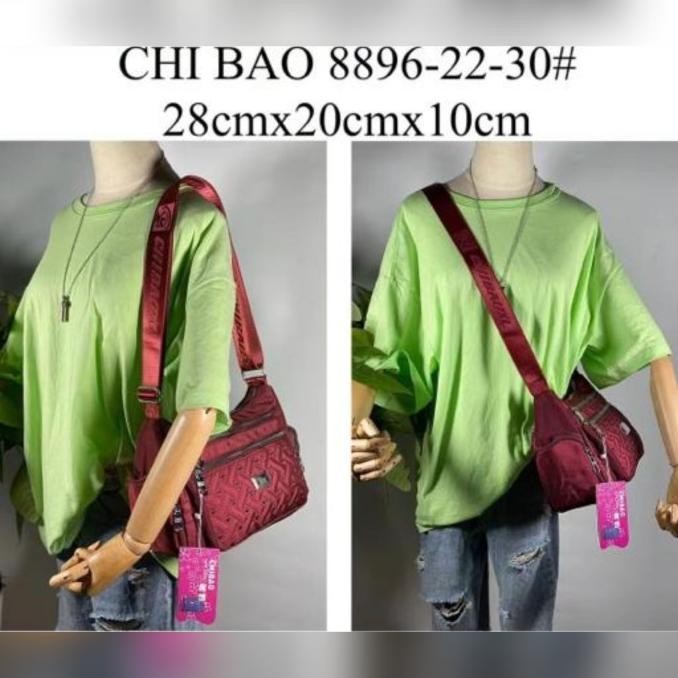 TAS SELEMPANG ORI CHIBAO KANVAS BORDIR CB8896 6Res