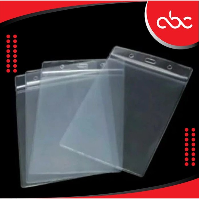 

Terlaris Plastik Name Tag ID card Ukuran 12x17cm berdiri. Isi 100 pcs SALE