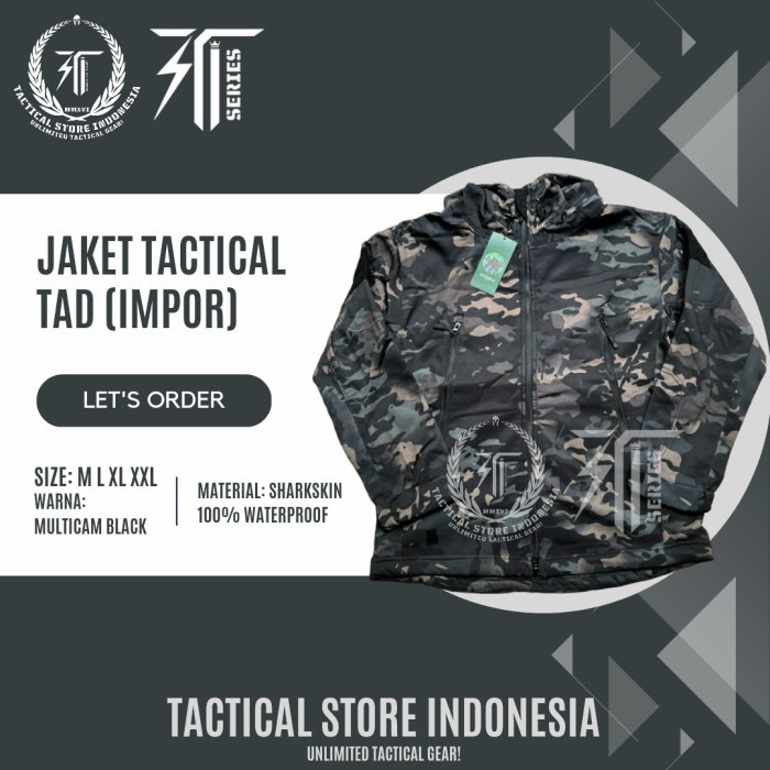 Jaket TAD IMPOR - Jaket Tactical TAD MULTICAM BLA
