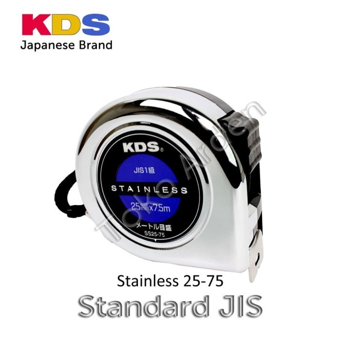 Meteran Kds Stainless 25 (Ss 2575) / Kds Measuring Tape - Japan