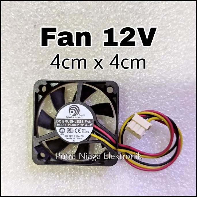 Baru Fan DC 12V 4cm / Kipas Pendingin 12 Volt DC dimensi 40x40x10mm putr4n