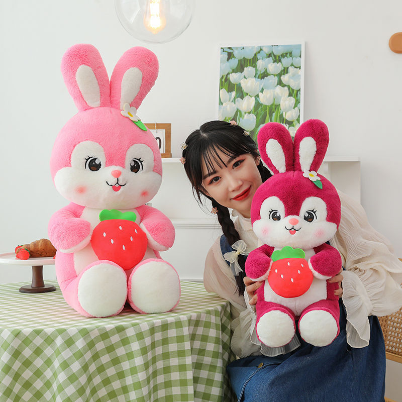 

Hadiah Ulang Tahun Anak-anak, Mainan Mewah Kelinci Stroberi