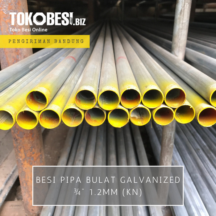 Besi Pipa Bulat Galvanized 3/4" 1.2Mm (Kn) Best Quality