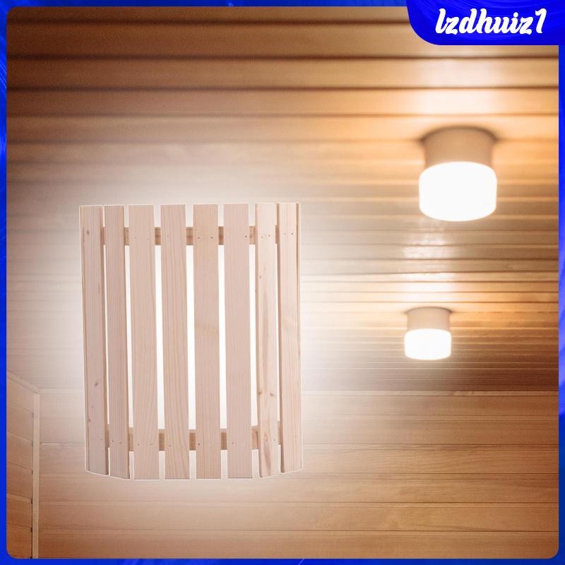 [Lzdhuiz1] Fityle Kap Lampu Ruang Sauna, Kap Lampu Kayu Aksesori SPA Perlengkapan Lampu Vintage Penu