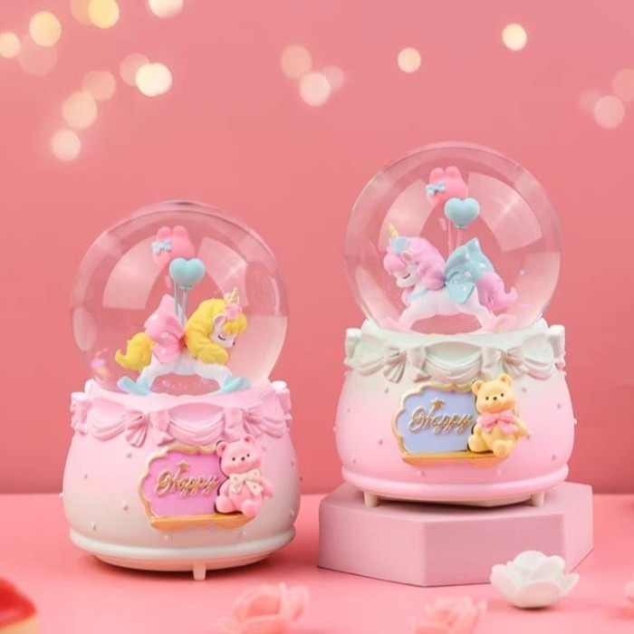 Aventy - Snowball / Kotak Musik / Waterball / Bola Kristal / Bola Kaca Unicorn