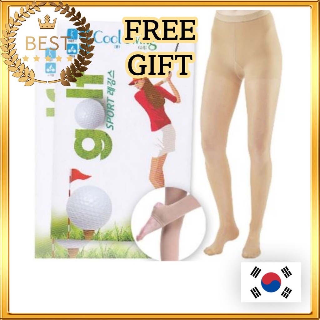 [Ayunan Keren] Stoking Golf Pelindung UV Olahraga Wanita Cool Ice Legging│Kompresi Kaki│KR Pantyhose