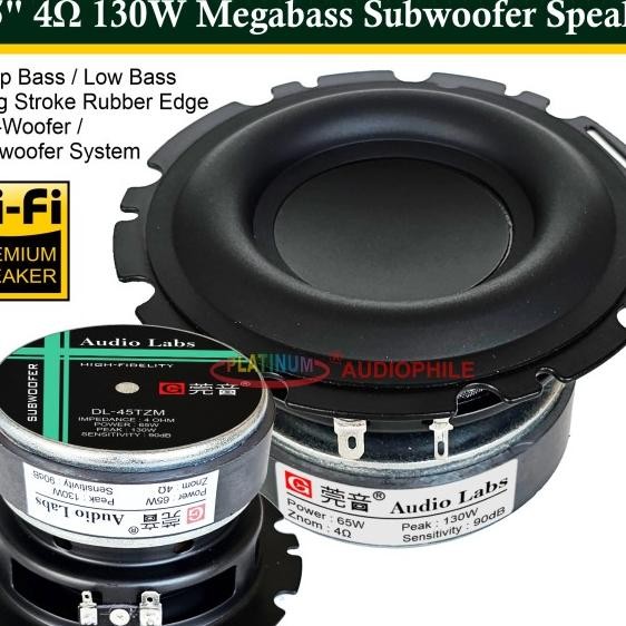Speaker 4.5 Inch Subwoofer Woofer Megabass 4 Ohm 4.5" Hifi Audio Labs