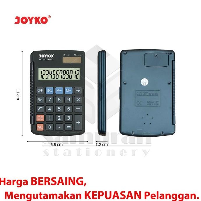 

GF21 Kalkulator Joyko PKC 0711 HC Mesin Hitung PKC-0711 Calculator 12 Digit Terlaris