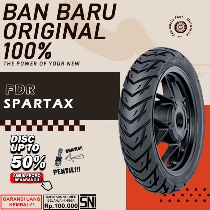 Ban Motor Tubless Ring 17 FDR Spartax Ring 17 Ban Depan Belakang Motor Vixion Supra Satria Jupiter