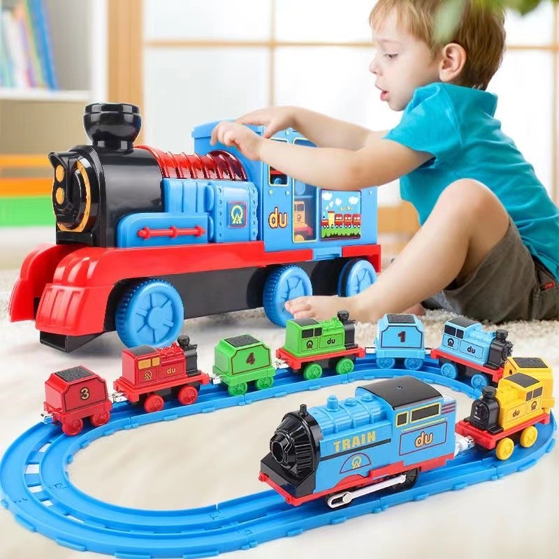 Thomas Kereta Listrik Lokomotif Aloi Magnetik, Mainan Mesin Cerita Ringan Suara Anak-anak |37ECB9C9|