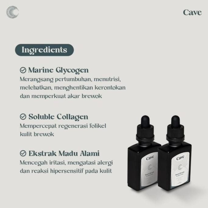 [Cavemens] Cave Beard Serum - Penumbuh Brewok By Cave.Id Berkualitas