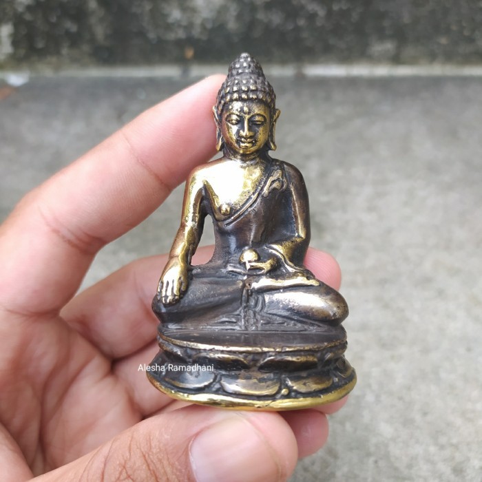 Sani - Patung Budha Antik Bahan Kuningan Ukuran Kecil Patung Perunggu
