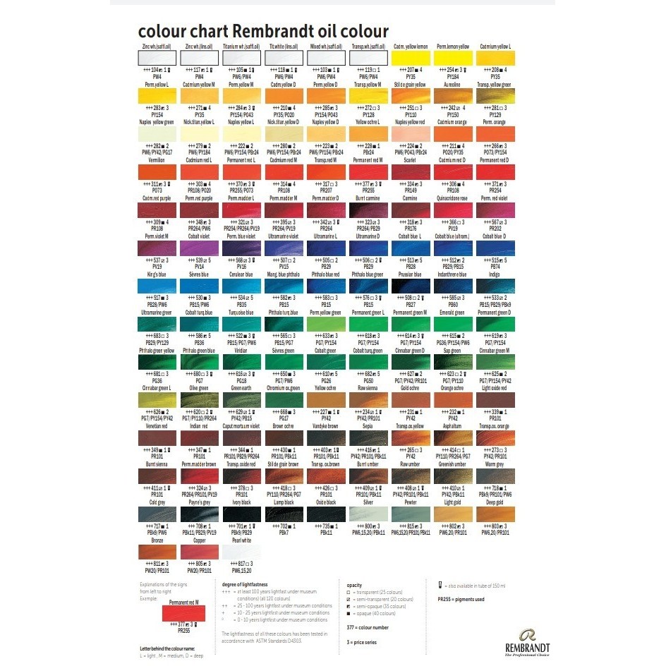 

promo! Rembrandt Oil Color 40 Ml Series 1 Nature / Rembrandt Brand Oil Paint
