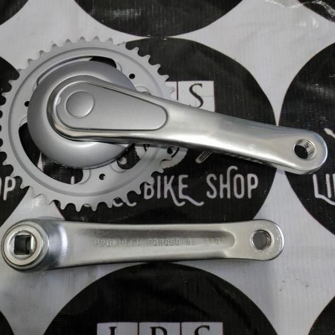 Single Crank Prowheel A38 Forged 8E 38T Bash Guard Silver Alloy