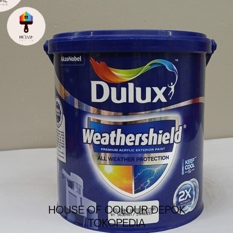 DULUX WEATHERSHIELD 20 LTR/CAT TEMBOK LUAR/CAT TEMBOK EKSTERIOR/CAT TEMBOK LUAR ANTI LUMUT