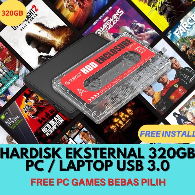 Hardisk HDD Eksternal 320GB Full Game PC / Laptop Bebas