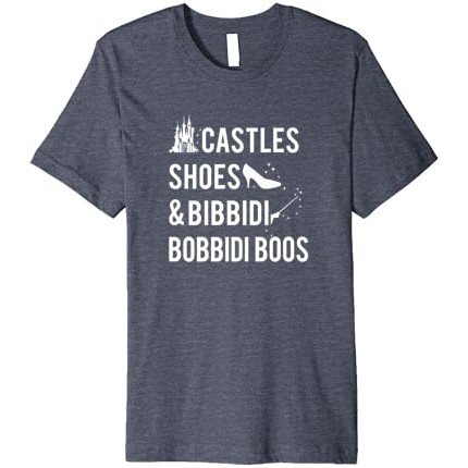 Kaos Premium Disney Cinderella Castles Shoes & Bibbidi Bobbidi Boos |L4EVReel|