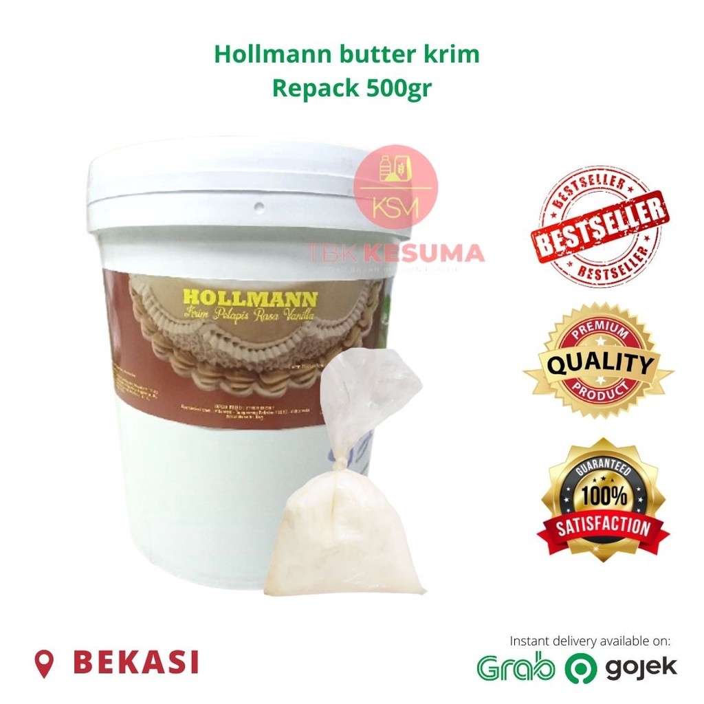 

Hollman butter cream/ buter krim pelapis kue repack 500gr