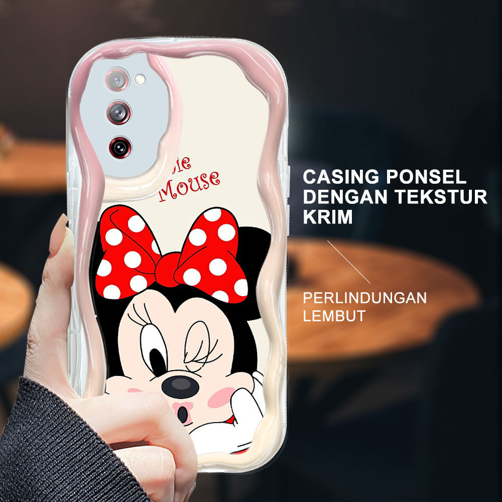 Duang Samsung S20 S21 FE S30 S22 S23 Ultra Plus 5G  Casing Skin Handphone  Disney Minnie dan Mickey 