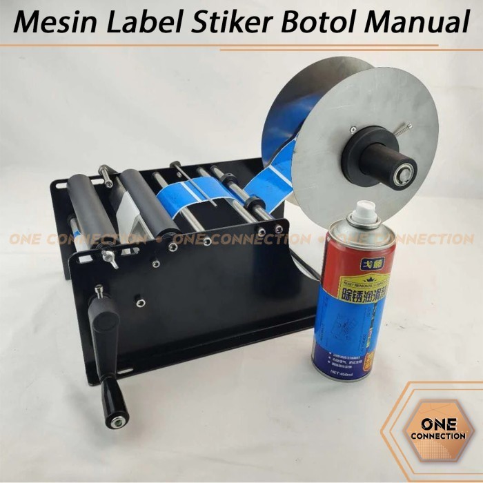 

Mesin Label Stiker Botol Manual /Bottle Sticker Labeling Machine Black