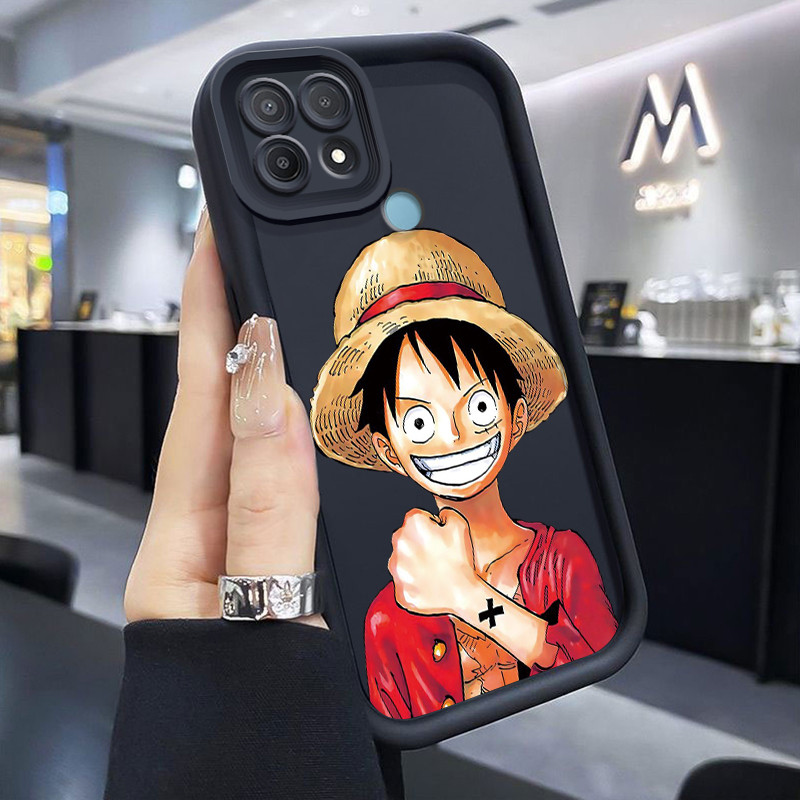 Casing Hp Untuk OPPO A15 A15s A35 Case Casing topi anyaman laki-laki pola Kasing HP Cesing Silikon K