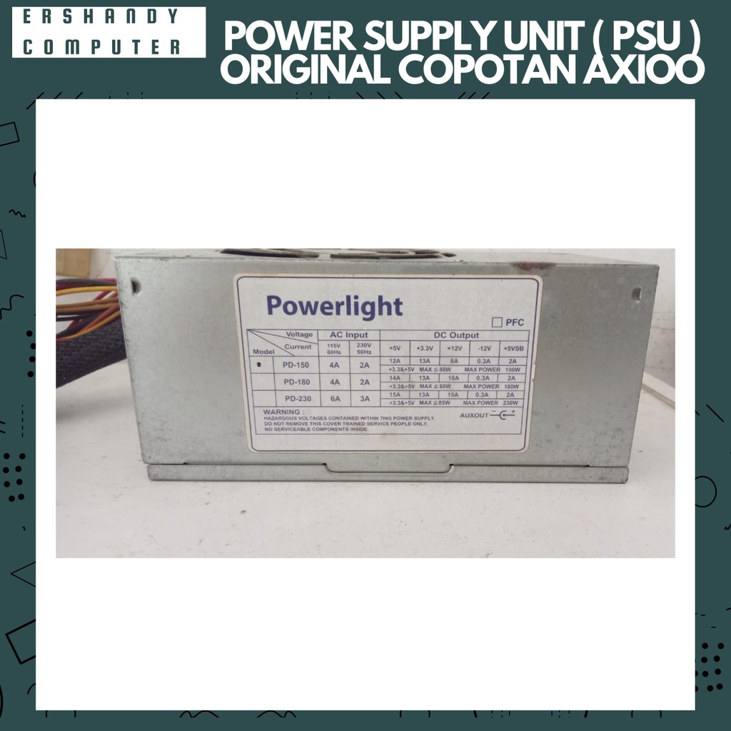 POWER SUPPLY UNIT ( PSU ) POWERLIGHT ORIGINAL COPOTAN PC AXIOO - ercomp1