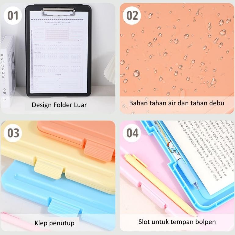 

jy-6 [LOGU] Papan ujian A4 2 in 1 organizer, Papan jalan klip kertas ujian 2 in 1 Sale