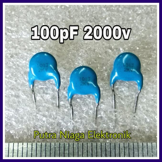 Update Kapasitor 100pF 2KV Ceramic 101 2000V Keramik HV 100 pf 2 kv putr4n Murah