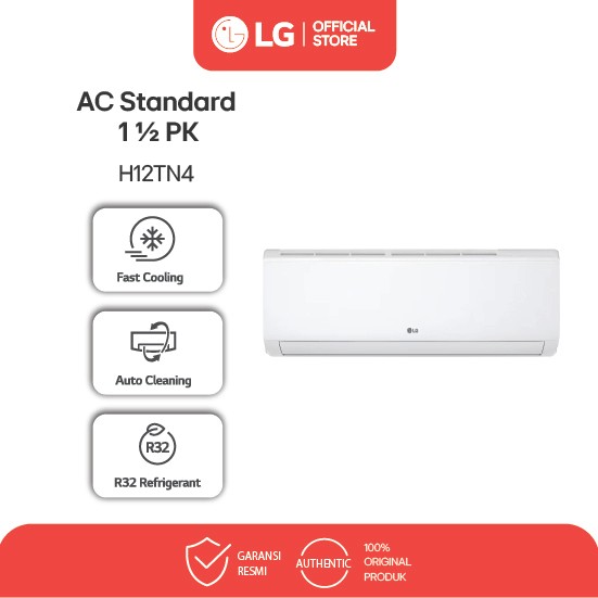 LG Air Conditioner / AC 1,5pk - New Hercules - Turbo Cooling Auto Swing Ramah Lingkungan Daya Rendah