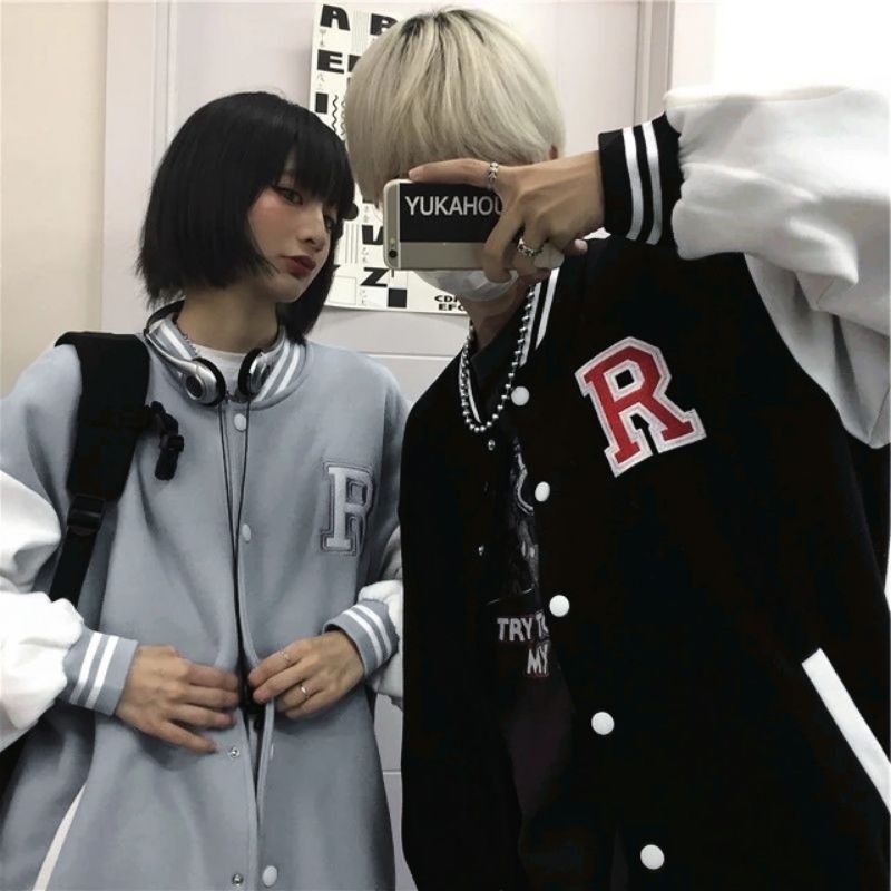 Epix Apparel Jaket Varsity Baseball Big Size R BORDIR Embroidery Jacket Boy Girl Oversized Korean Ul