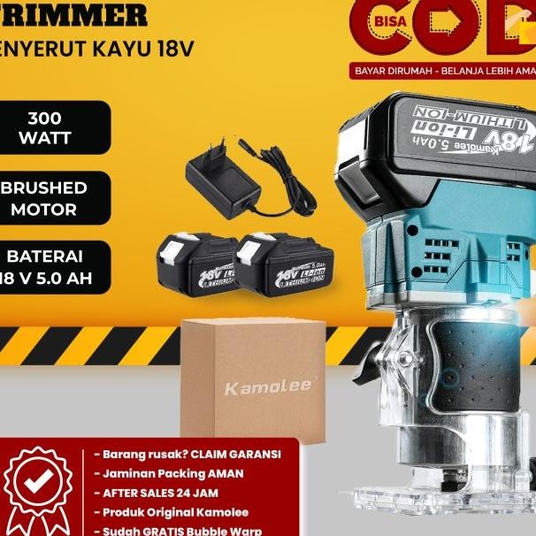 Cordless Brushless Electric Trimmer Machine Kamolee | Mesin Serut Kayu