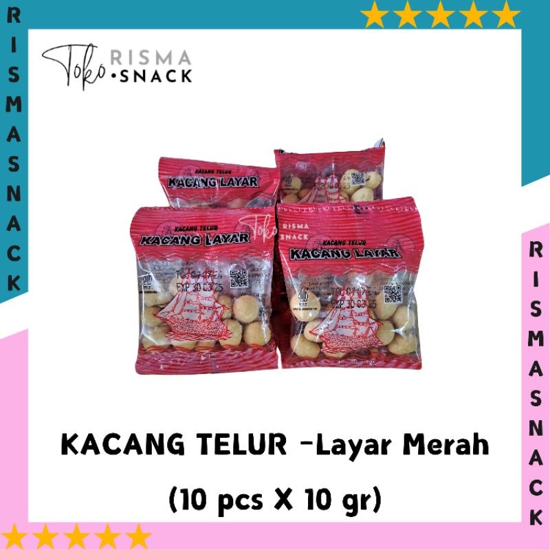 

Kacang Telur Kacang Layar Merah kemasan (10pcs x 10gr)