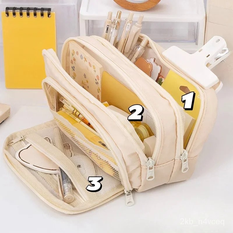 

Pencil Case Large Capacity Pencil Pouch Handheld Pen Bag Cosmetic Portable Gift for Office School Teen Girl Boy Men Women Adult NCOA