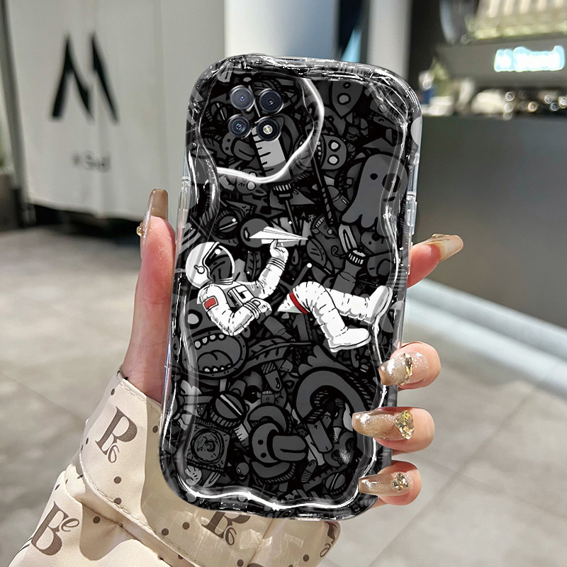 Casing Hp Untuk OPPO A73 5G OPPO A72 5G OPPO A53 5G Case Casing Softcase pelindung silikon Astronot 