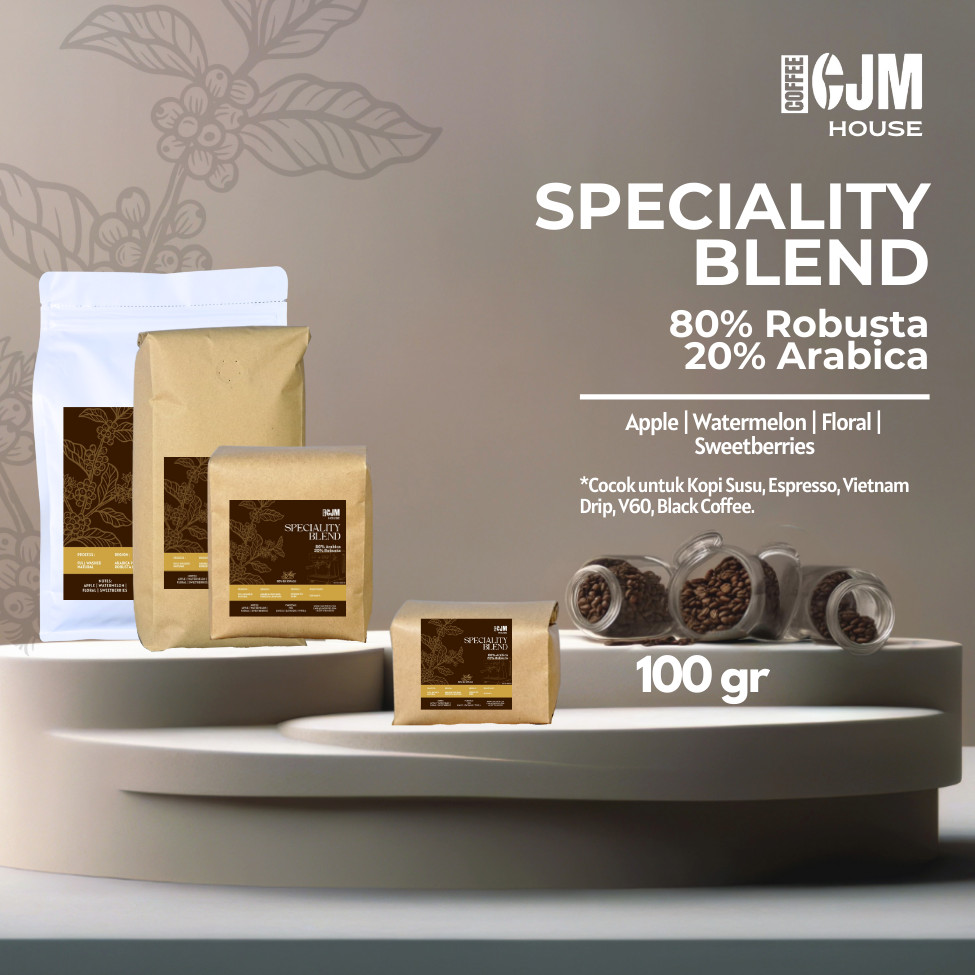 

100Gr 80% Robusta 20% Arabika | CJM Coffee House | Kopi Premium Asli | House Blend LampungXPuntang