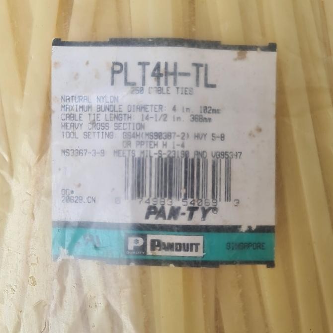 

[ R.A.B ] Panduit Nylon Cable Ties L 368Mm Diameter 4In Pan-Ty Plt4H-Tl 250 Pcs