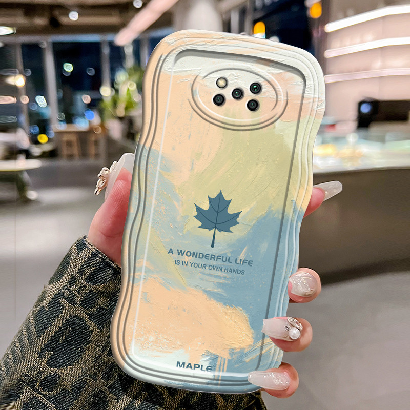 Casing Hp Untuk Xiaomi POCO X3 POCO X3 Pro POCO X3 NFC POCO X3 GT Case Casing HP pola daun maple Kas