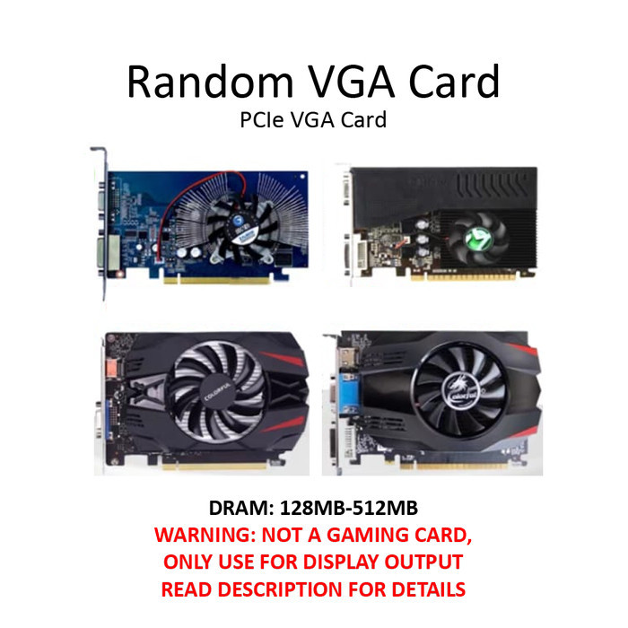Jual Random Vga Gpu Second Low-End Bekas Vga Hdmi Pcie Graphics Card