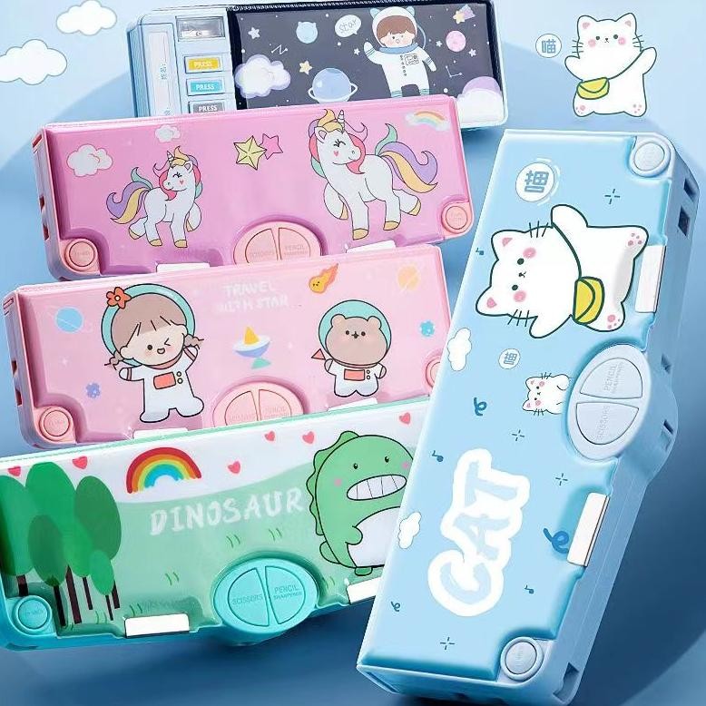 

TERLARIS Tempat pensil multifungsi kartun, tempat pensil multifungsi anak berkapasitas besar/Tempat pensil yang menyenangkan GB29