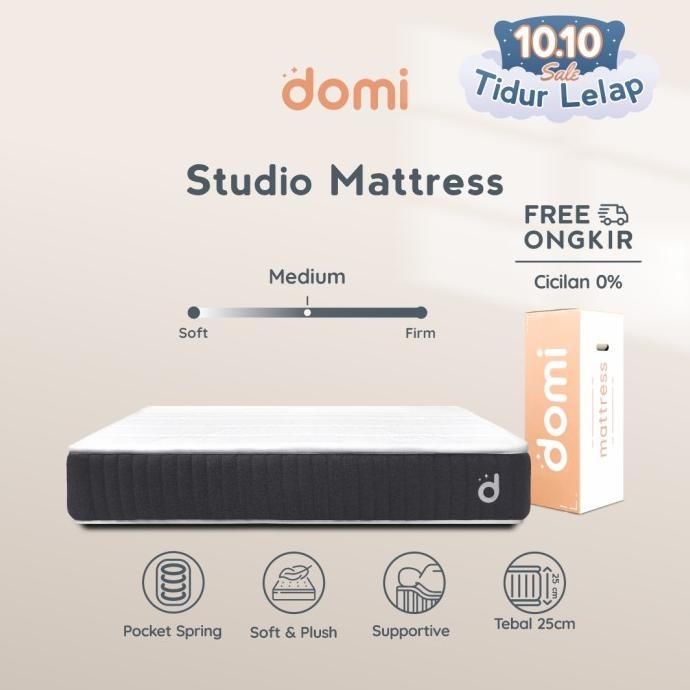 Domi Studio Mattress - Kasur Pocket Spring Bed Motion Isolation