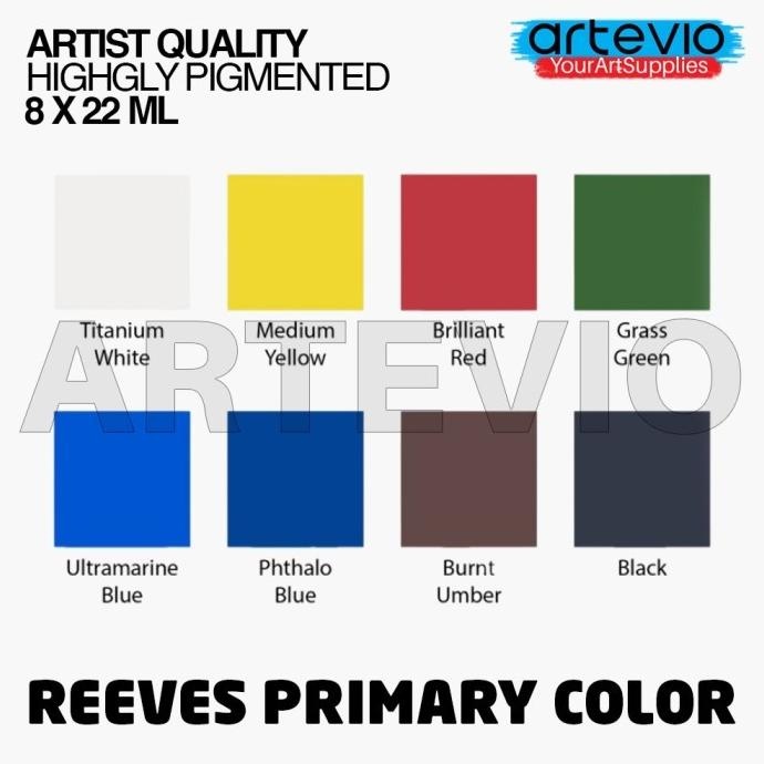 

Cat Lukis Acrylic / Reeves Acrylic Primary Color Paint Set 8X22Ml