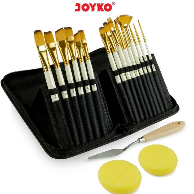 

Art Brush Set Alat Lukis Kuas Cat Air Minyak Acrylic Joyko Brs-12