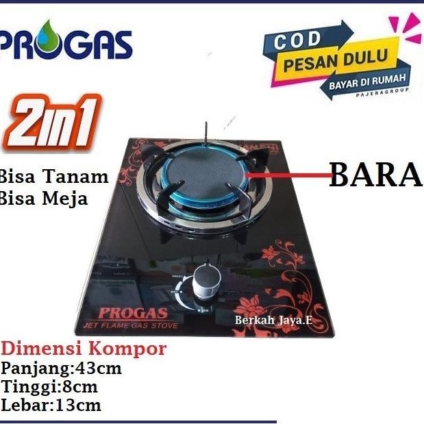 Kompor Kaca Tanam 1 Tungku Bara / Kompor Gas Kaca Tanam 1 Tungku Infra