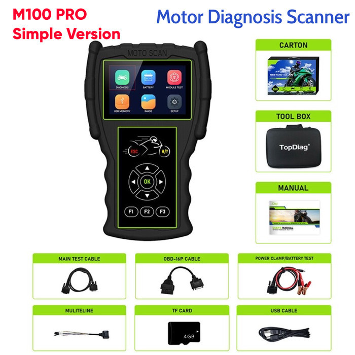 Promo Jdiag M100 Pro Diagnosis Scanner Motor Injeksi Honda Yamaha & Obd2 Termurah