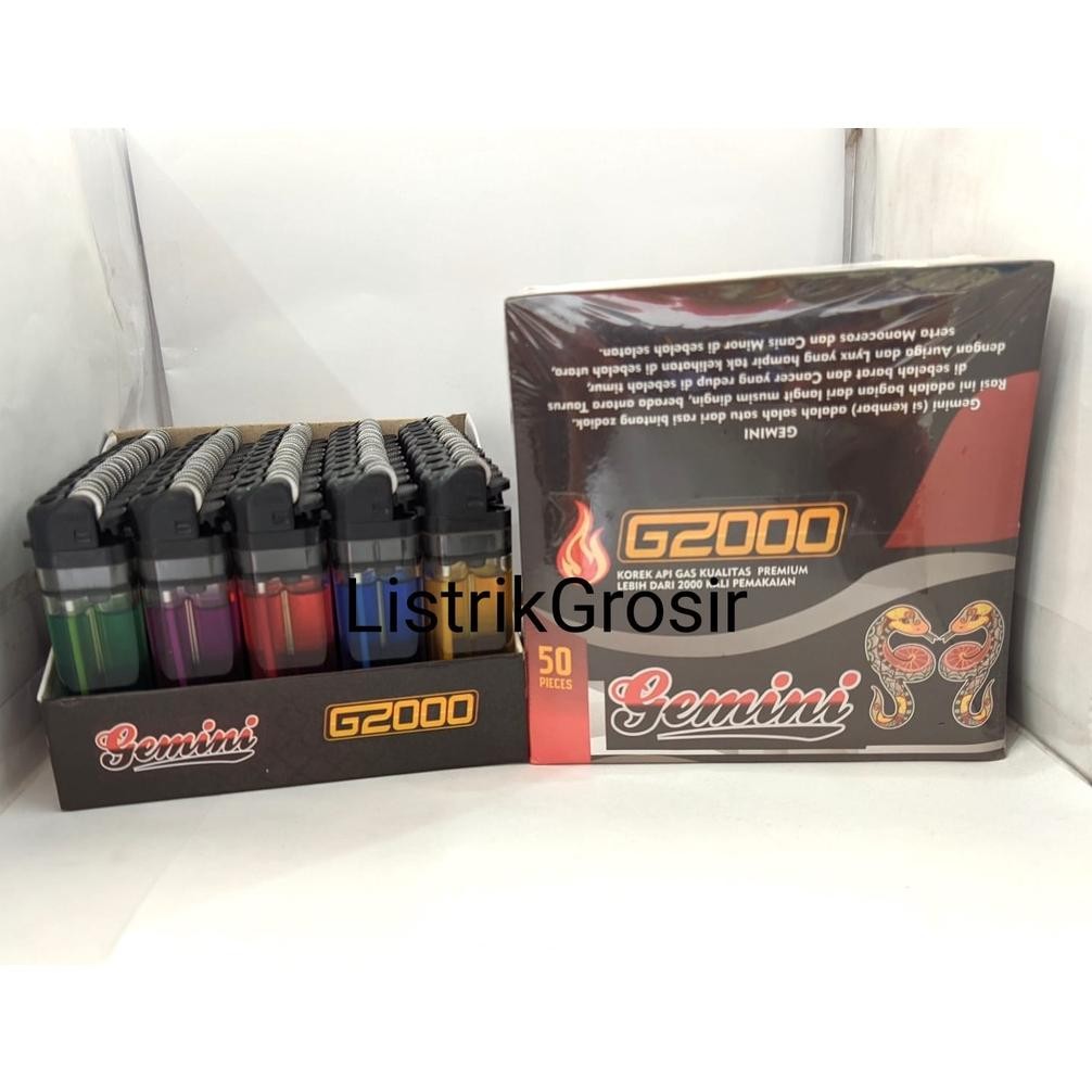 Korek Gas G2000 Murah Grosir Model Korek Tokai Kepala Hitam dan Chrome