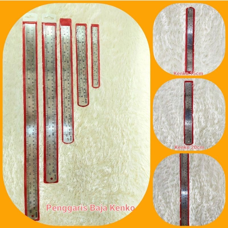 

Penggaris Stainless Steel/Baj/Besi Kenko 15cm/20cm/30cm